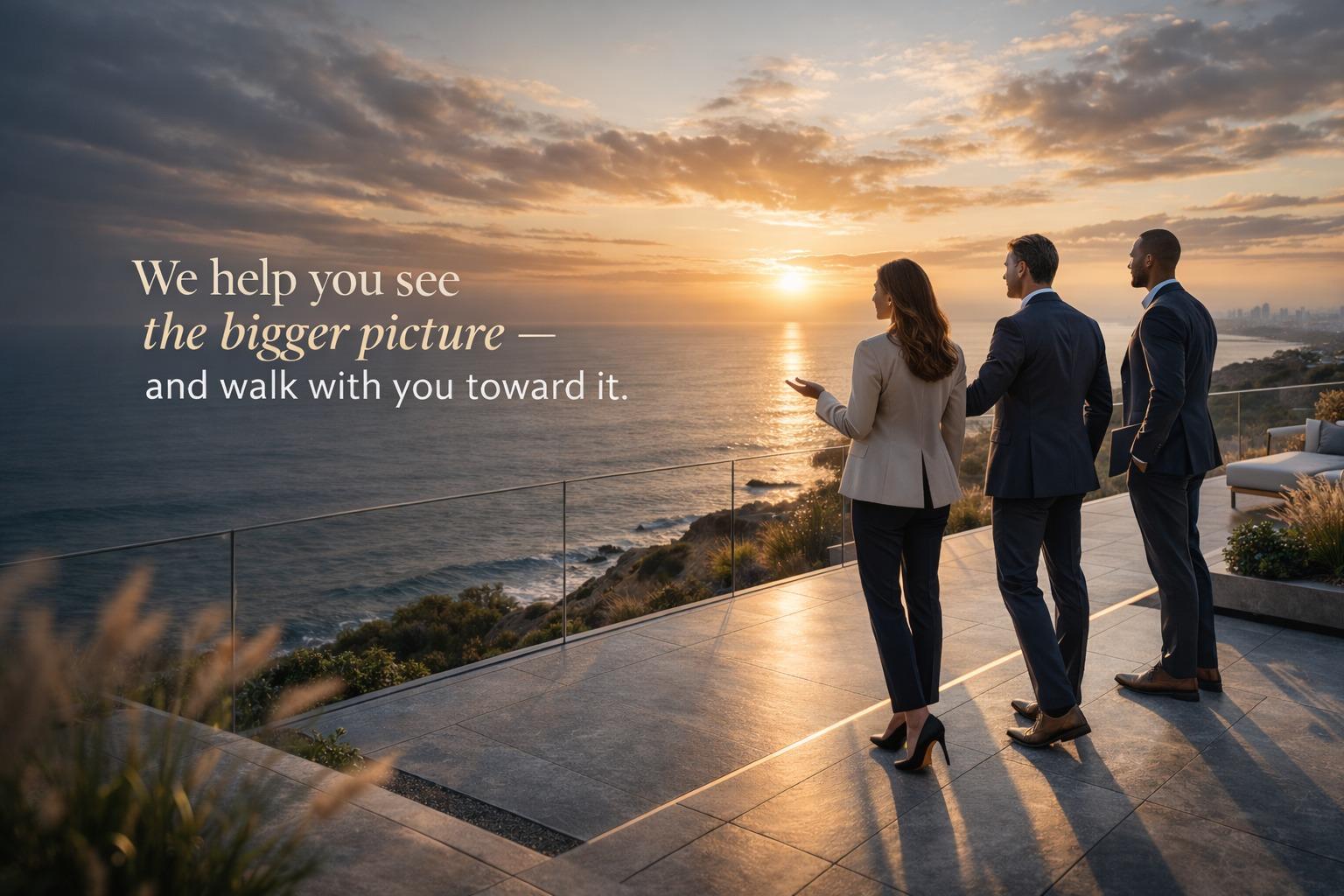We help you see the bigger picture — and walk with you toward it