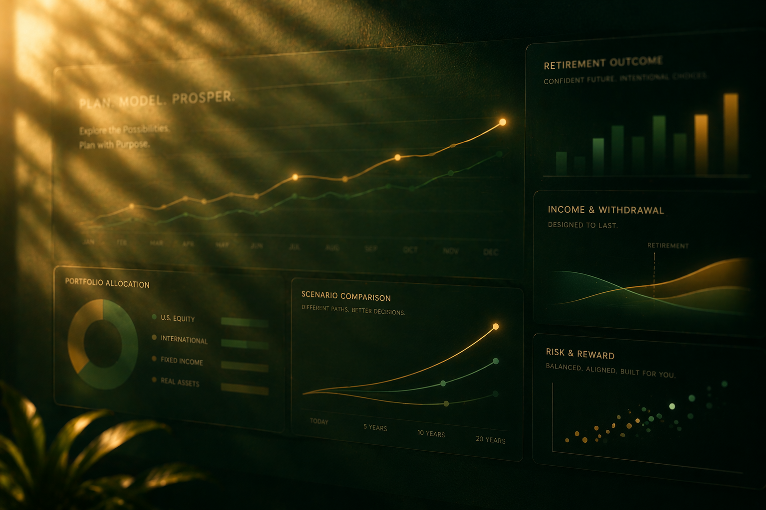 Planning scenarios visualized